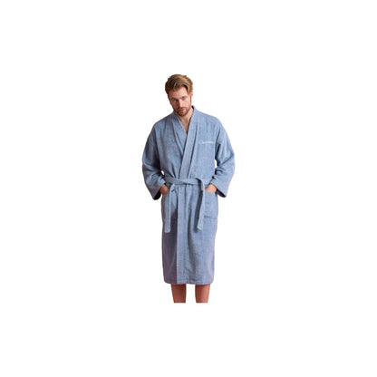Men's Kimono Bathrobe, 100% Turkish Cotton Terry, Absorbent