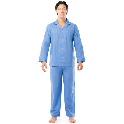 Fruit of the Loom Men's Long Sleeve Broadcloth Pajama Set
