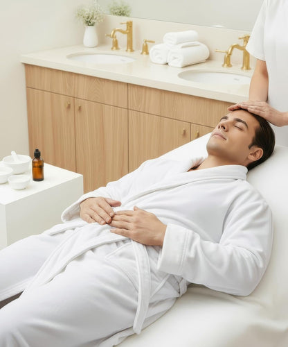 Luxury Ultra Soft Mens Robe Plush Fleece Long Bathrobe