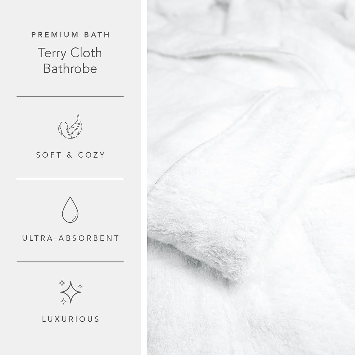 Texere Mens Luxury Terry Cloth Bathrobe EcoComfort