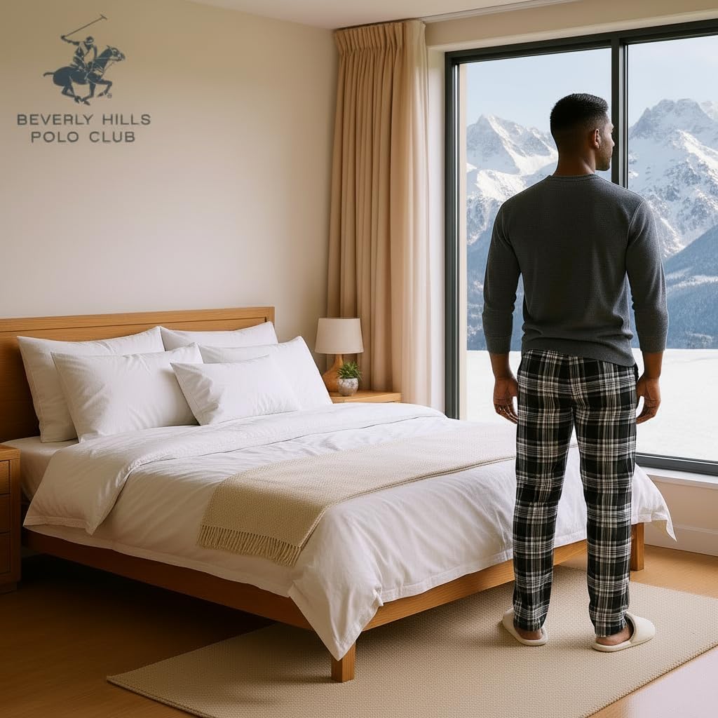 Beverly Hills Polo Club Men's Beverly Hills Polo Polar Fleece Set W/Ls Thermal Top