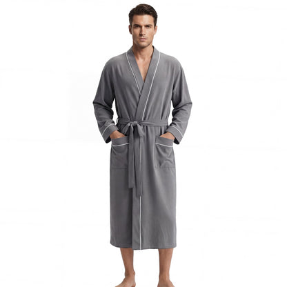 U2SKIIN Mens 100% Cotton Cozy Robe, Ultra Soft Lightweight Bathrobe for Men