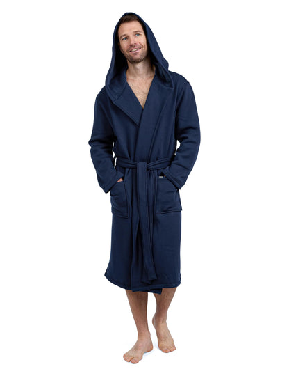 Eddie Bauer Mens Robe - Luxury Fleece Bathrobe with Hood and Pockets | Soft Warm Plush Winter Bath Robe for Men