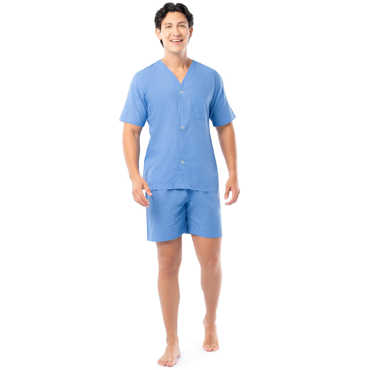 Fruit of the Loom Men's Broadcloth Short Sleeve Pajama Set