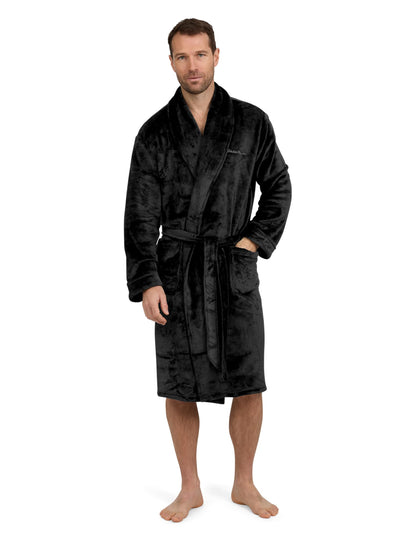 Eddie Bauer Mens Robe Plush – Fuzzy & Fluffy Fleece Spa Robes for Men | Soft Warm Winter Bathrobe with Pockets & Belt