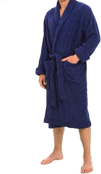 Marquess All-Cotton Bathrobe Thick Plush Cloth Housecoat Terry Toweling, Sweat Steaming Clothes Comfortable & Warm