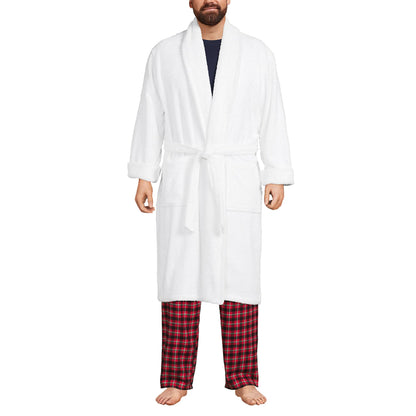 Lands' End Men's Calf Length Terry Robe