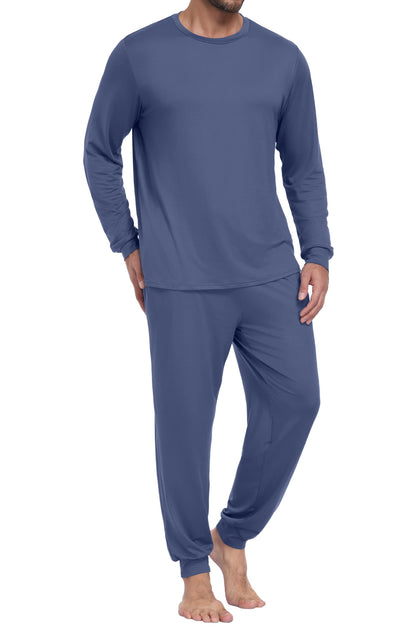 PrinStory Pajamas Set for Men & Women Long Sleeve Soft Sleepwear S-2XL