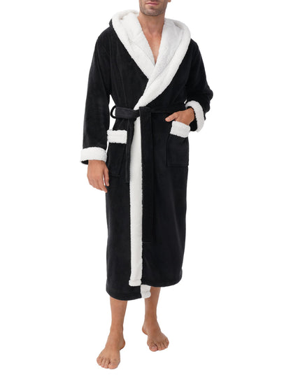 DAVID ARCHY Men's Robe Full Length Long Bathrobe
