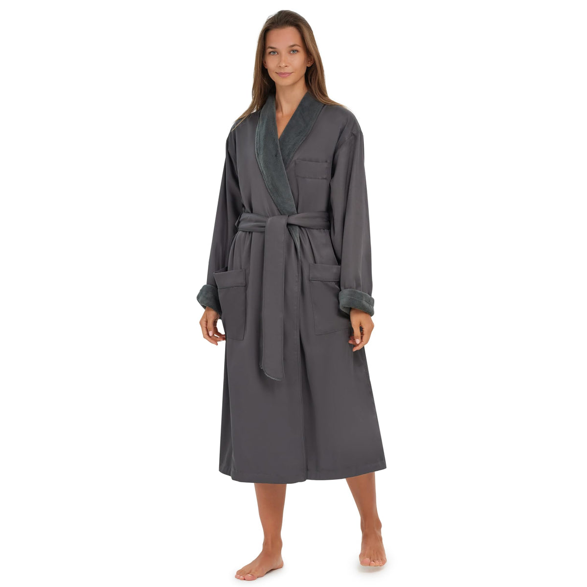 Monarch Plush Lined Microfiber Bath Robe for Men or Women