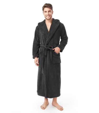 DAVID ARCHY Men's Robe Full Length Long Bathrobe