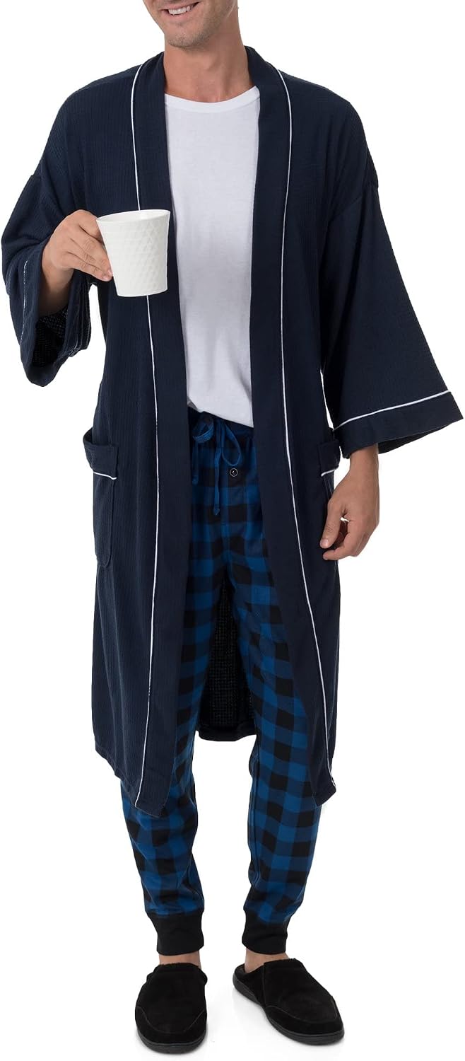 Fruit of the Loom Men's Waffle Knit Robe