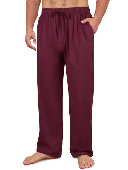 Men's Cotton Pajama Pants Soft Pjs Bottoms Lounge Sleepwear