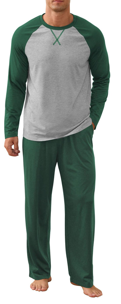 NITAGUT Men's Pajama Set Long Sleeve Sleepwear 2 Piece Loungewear