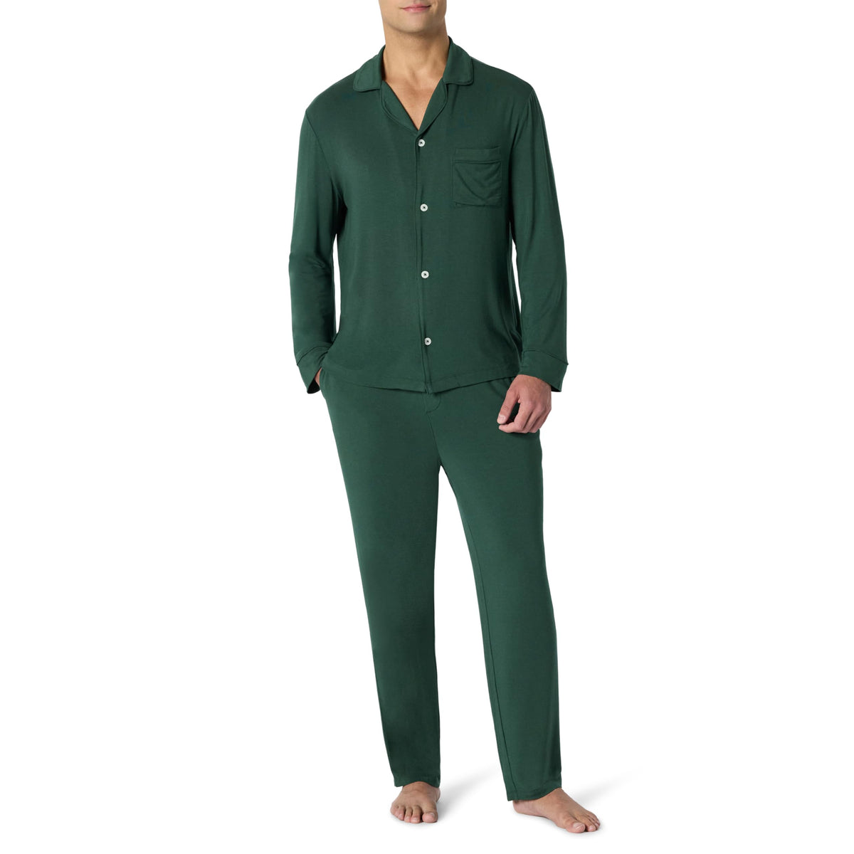 Amazon Essentials x Sofia Grainge Men's Long Sleeve Relaxed Fit Breathable Modal Jersey Pajama Set, Loungewear
