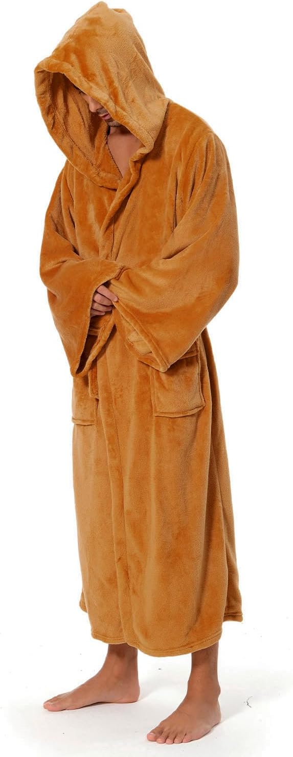 Unisex Knight Bathrobe Adult Tunic Hooded Robe Halloween Cosplay
