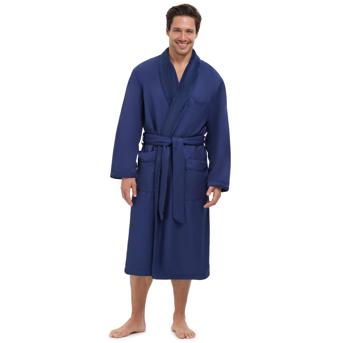 Monarch Plush Lined Microfiber Bath Robe for Men or Women