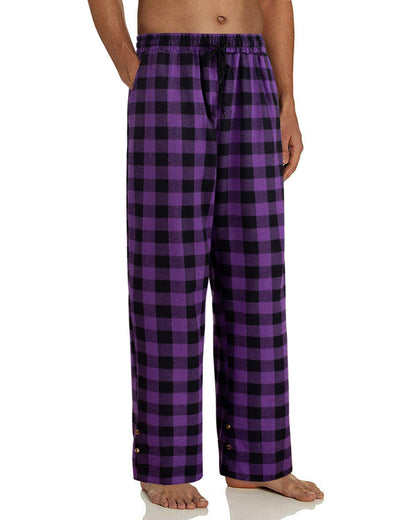 Mens Flannel Pajama Pants Plaid Heavyweight Cotton PJs Bottoms Sleepwear