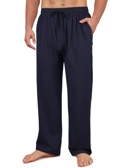 Men's Cotton Pajama Pants Soft Pjs Bottoms Lounge Sleepwear