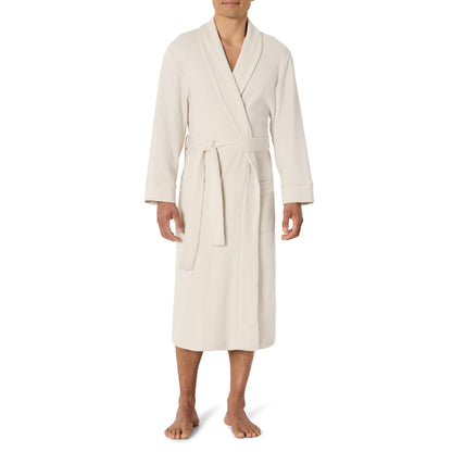 Amazon Essentials Men's Lightweight Cotton Waffle Bath Robe, Mid-Length Loungewear (Available in Big & Tall)