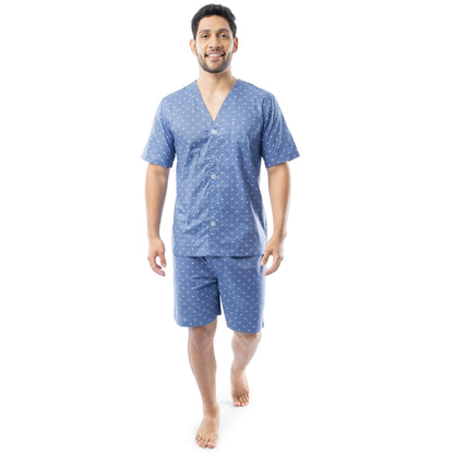Fruit of the Loom Men's Broadcloth Short Sleeve Pajama Set
