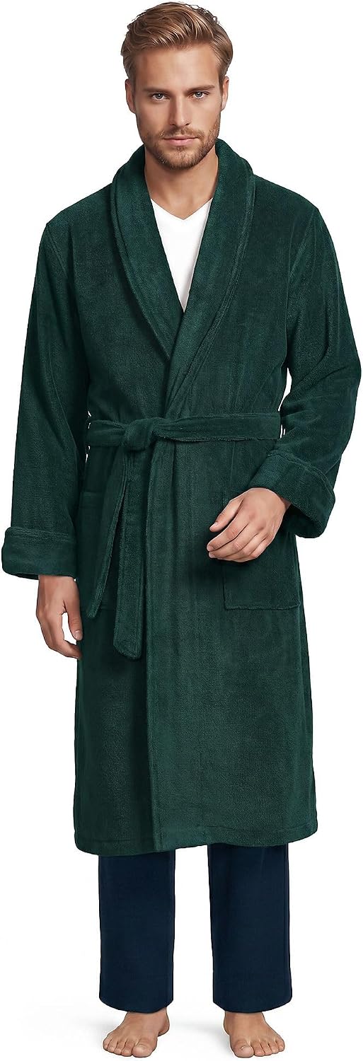 Lands' End Men's Calf Length Terry Robe