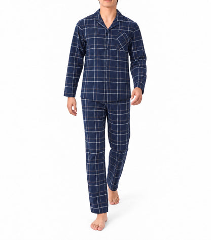 DAVID ARCHY Mens Pajamas Set Flannel Pjs Sets Cotton Pajamas for Men