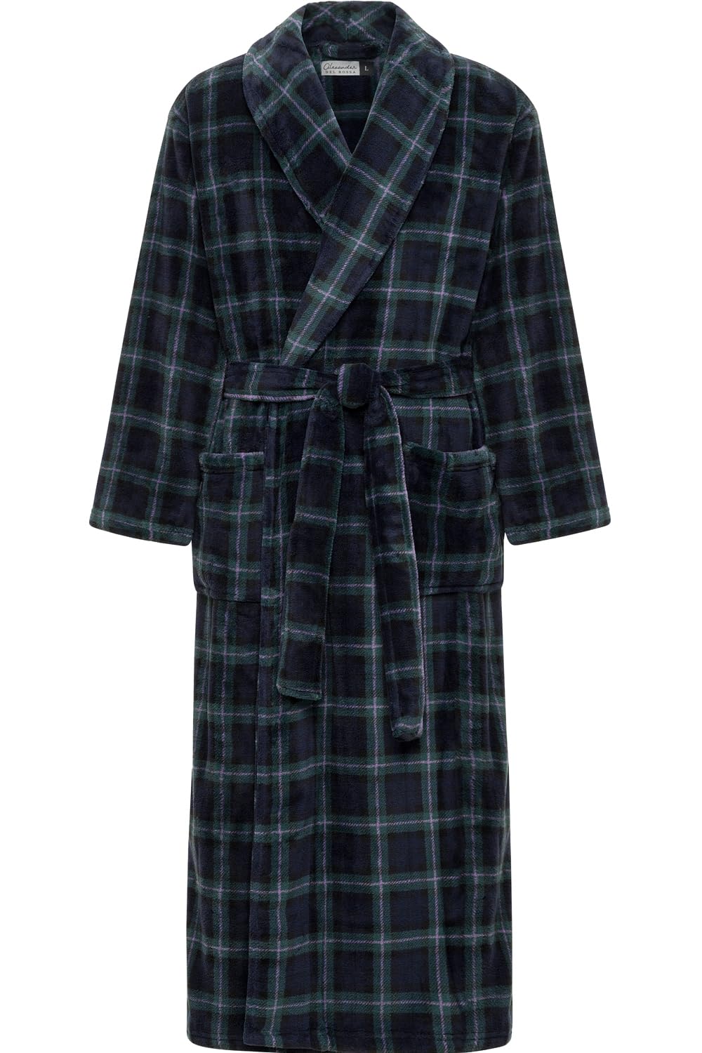 Men's Plush Fleece Robe, Warm Full Length Bathrobe, Big & Tall