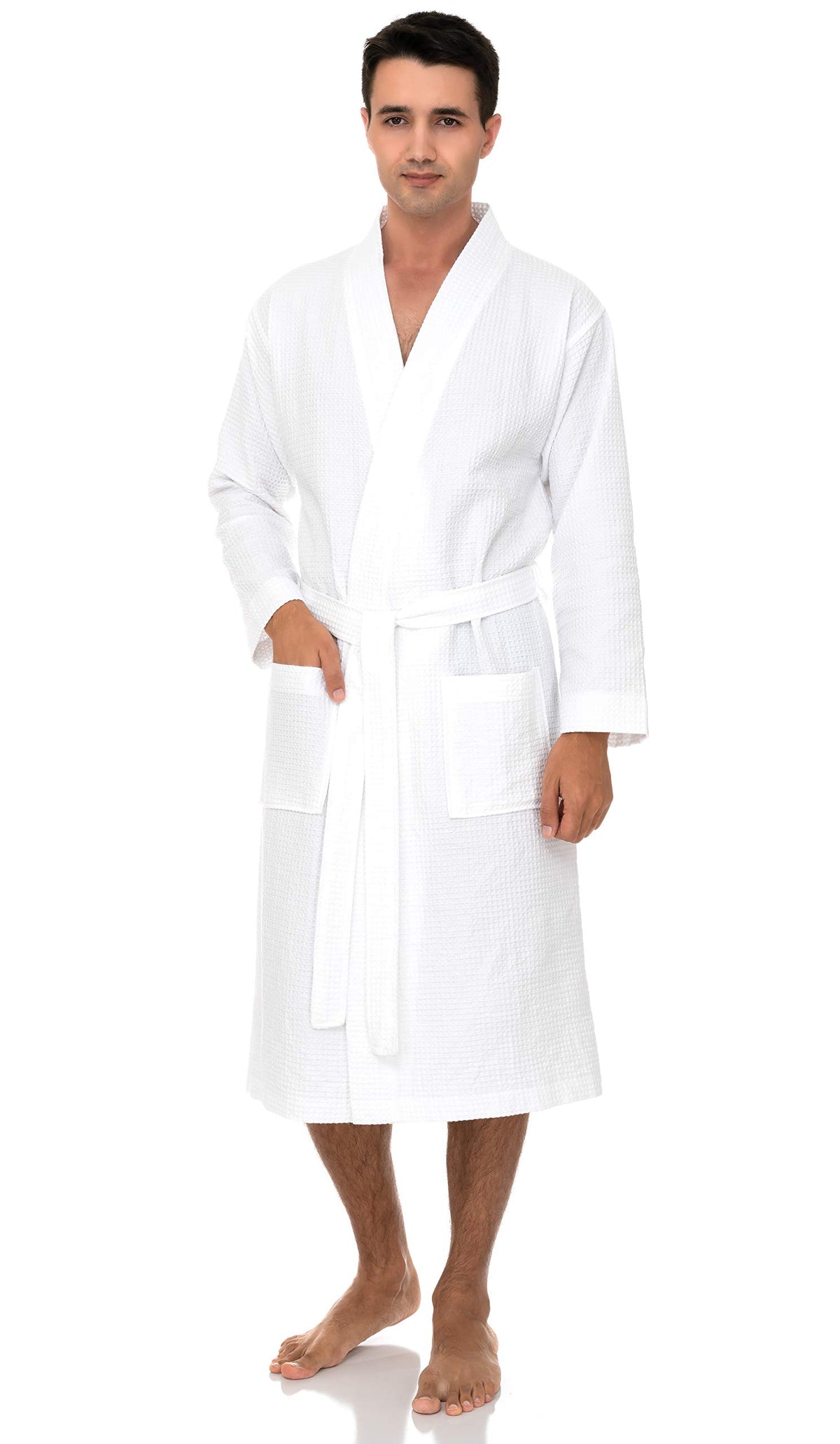 TowelSelections Mens Robe Waffle Spa Bathrobe Soft Shower Bath Robe for Men