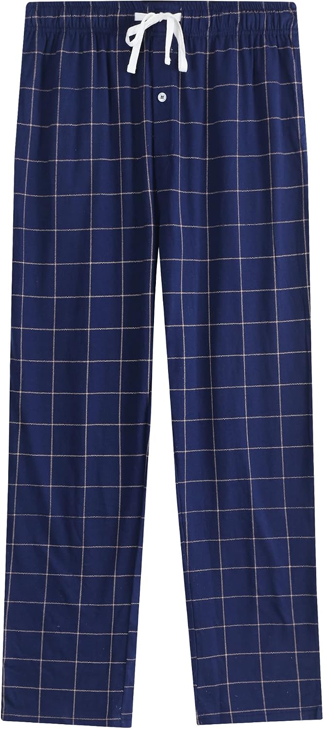 Vulcanodon Mens Cotton Pajama Pants, Lightweight Sleep Pants for Men