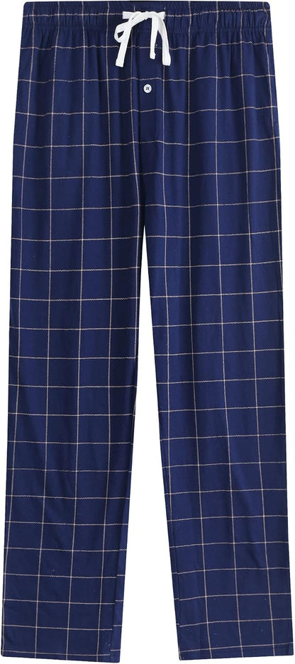 Vulcanodon Mens Cotton Pajama Pants, Lightweight Sleep Pants for Men