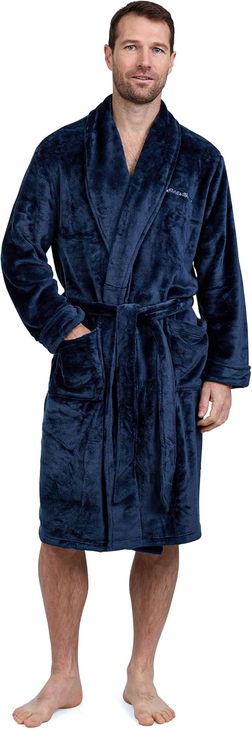 Eddie Bauer Mens Robe Plush – Fuzzy & Fluffy Fleece Spa Robes for Men | Soft Warm Winter Bathrobe with Pockets & Belt