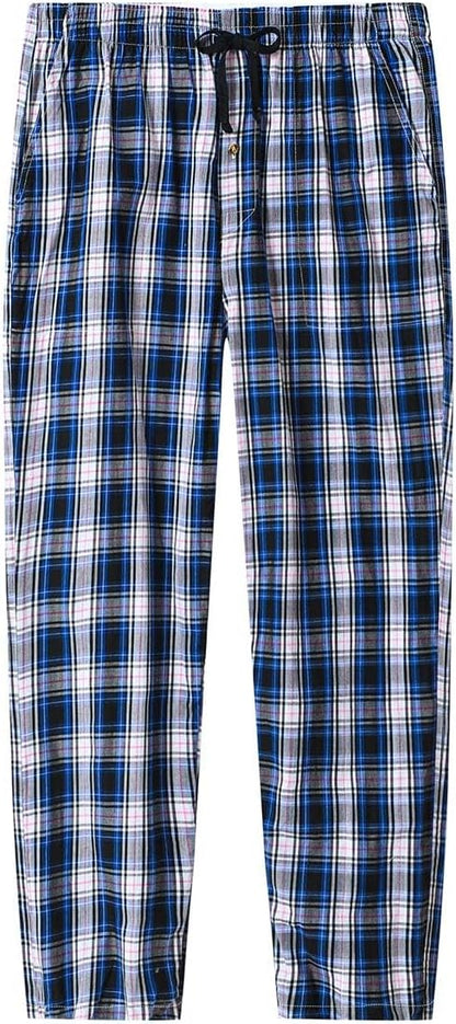 MoFiz Men's Pajama Pants Cotton Pjs Bottoms Plaid Sleep Pant Lightweight 3Pack