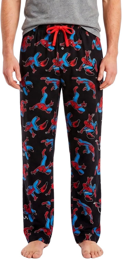 Marvel Spider-Man Men Pajama Pants Bottoms Avengers Cotton