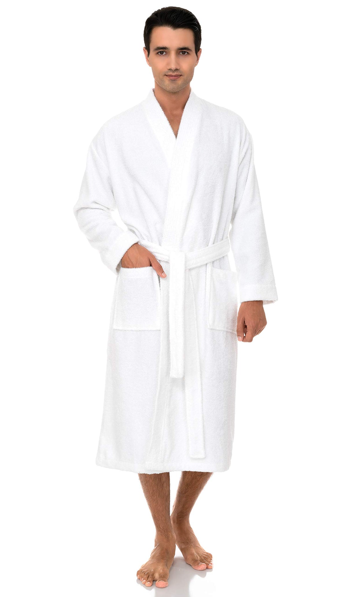 TowelSelections Mens Robe 100% Cotton Terry Cloth Shower Bathrobe Spa Towel Bath Robes for Men