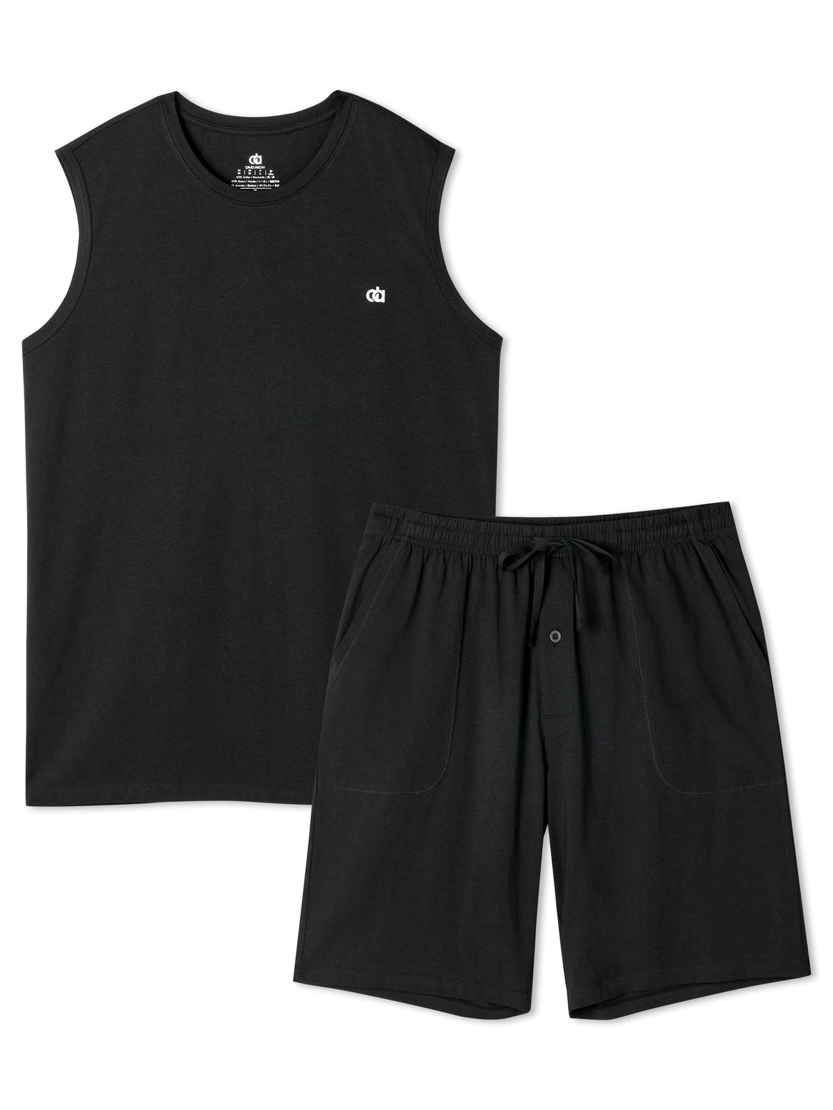 DAVID ARCHY Men's Pajama Set with Tank Top and Shorts