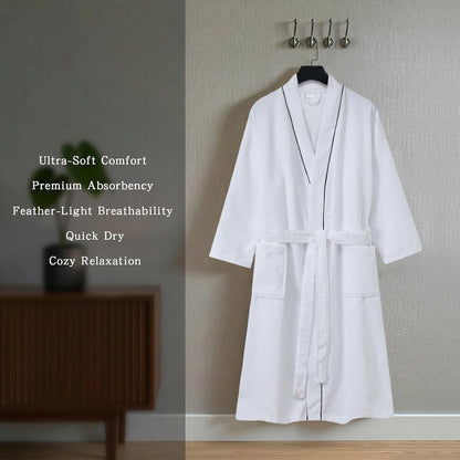 Inner Wish Men's Terry Cloth Bathrobe - Soft Absorbent Quick-Dry Spa Robe with Pockets, Lightweight Robe for Shower