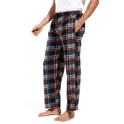 DG Hill 1Pack or 3Pack Mens PJ Pajama Pants Bottoms Fleece Lounge Pants Sleepwear Plaid PJs with Pockets Microfleece