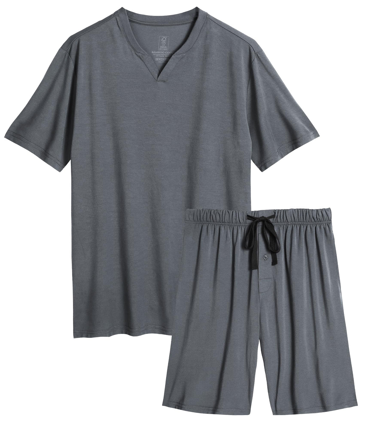 BAMBOO COOL Mens Pajama Set Lightweight Sleepwear Pjs