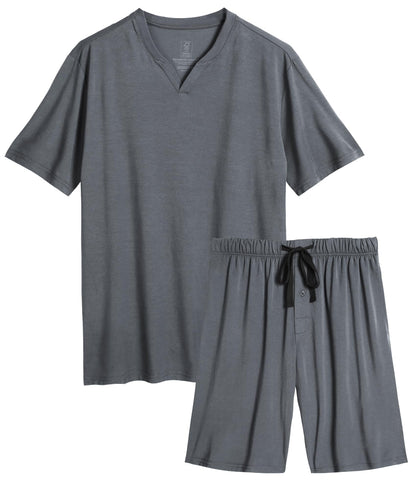 BAMBOO COOL Mens Pajama Set Lightweight Sleepwear Pjs
