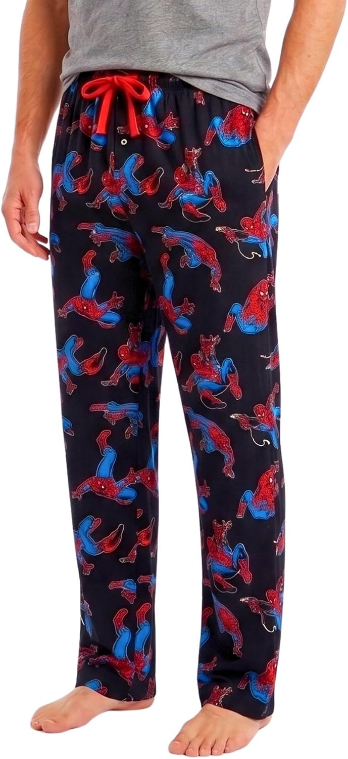 Marvel Spider-Man Men Pajama Pants Bottoms Avengers Cotton