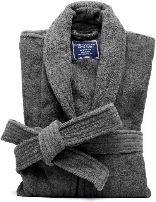 Marquess All-Cotton Bathrobe Thick Plush Cloth Housecoat Terry Toweling, Sweat Steaming Clothes Comfortable & Warm