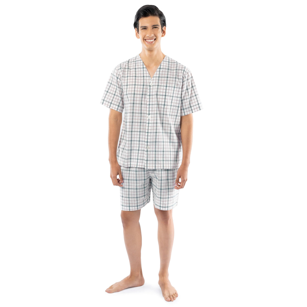 Fruit of the Loom Men's Broadcloth Short Sleeve Pajama Set