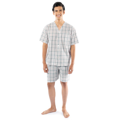 Fruit of the Loom Men's Broadcloth Short Sleeve Pajama Set