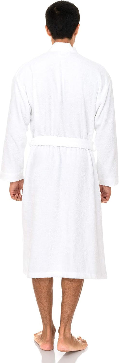 TowelSelections Mens Robe 100% Cotton Terry Cloth Shower Bathrobe Spa Towel Bath Robes for Men