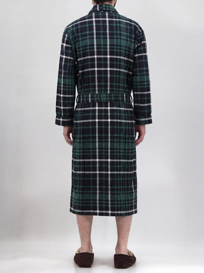 Andrew Scott Mens 2 Pack Long Sleep -Sauna Robe / 100% Cotton Flannel Brush Warm Bathrobe
