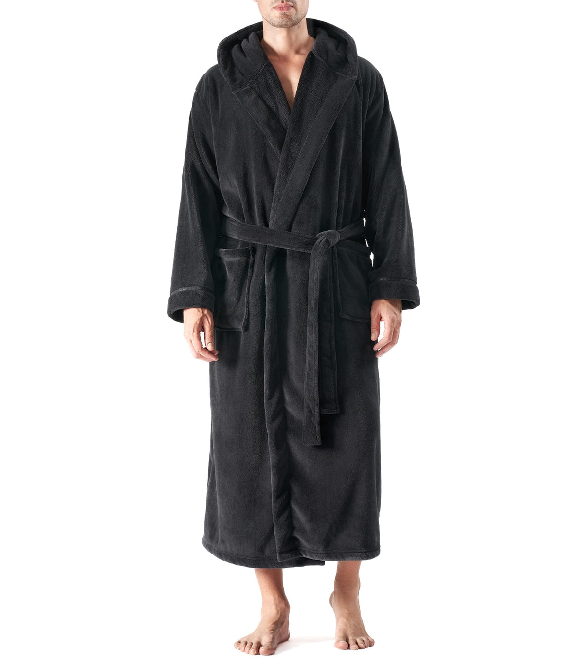 DAVID ARCHY Men's Robe Full Length Long Bathrobe