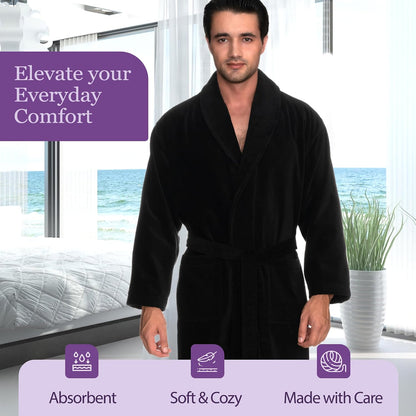 TowelSelections Men's Cotton Robe, Terry Cloth Luxury Spa Bathrobe