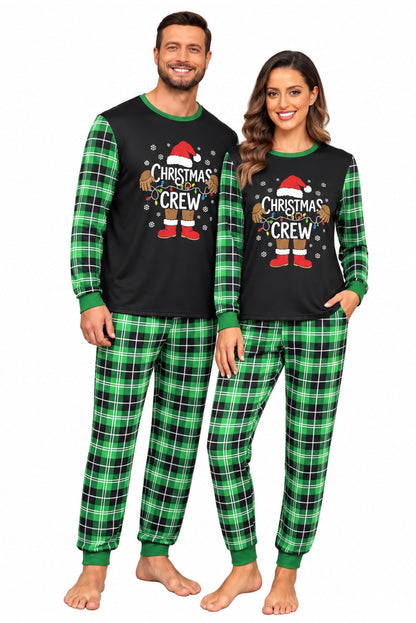 PrinStory Pajamas Set for Men & Women Long Sleeve Soft Sleepwear S-2XL