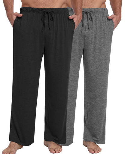 Men's Pajama Pants Soft Lounge Casual Pj Bottoms with Pockets